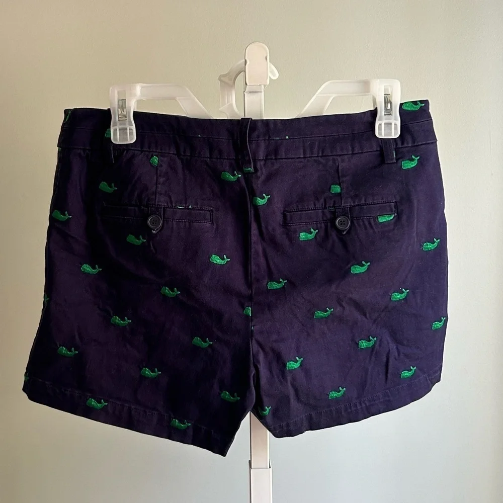 British Khaki Navy Green Whale Pattern Shorts